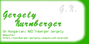 gergely nurnberger business card